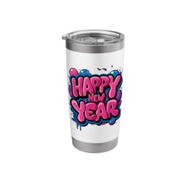 Happy New Year 2025 New Years Eve Stainless Steel Insulated Tumbler