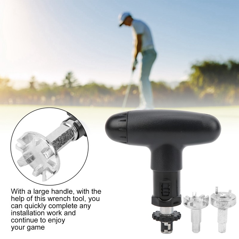 Golf Multi Functional Shoe Cleat Wrench Spikes Remover Ratchet Handle