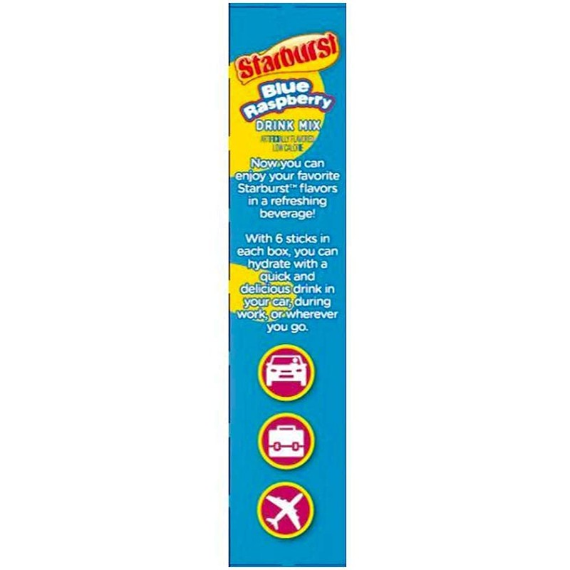 Starburst Singles To Go Zero Sugar Drink Mix, Blue Raspberry,