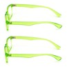 2 Pairs Casual Rectangular Reading Glasses - Stylish Simple Readers