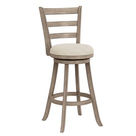 Hillsdale, Laymon Wood Bar Height Swivel Stool, Gray Brown