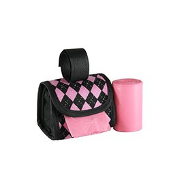 Five Star Pet Purse Dispenser with 2 Rolls Refill Bags (Pink Black)