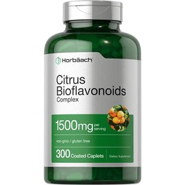 HORBÄACH - Bioflavonoides Cítricos 1500 mg, 300 Cápsulas – Complemento Alimenticio Sin Gluten ni OGM
