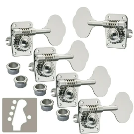 GOTOH NEW Gotoh GB10 Bass Tuners 5-String Set L4+R1 Keys 1:20 gear ratio, 4x1 - NICKEL