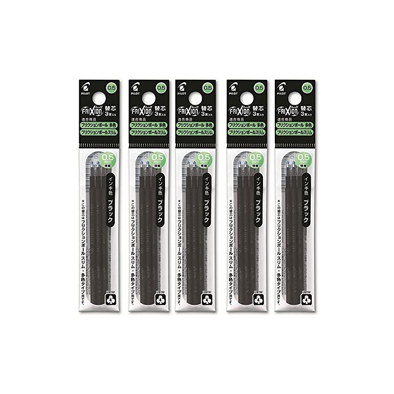 Pilot FriXion Ball Slim Refill 0.5mm Black LFBTRF30EF3B 3 Pack