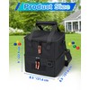 Bocce Ball Bag,Portable Bocce Ball Storage Case Holds 8 Balls,Double-Layer