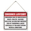 Consumer Advisory Sign, Restaurant Signs, Decorative Wood Plaque for Hanging,