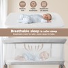 Cowiewie Bassinet Bedside Sleeper, Breathable Baby Bedside Bassinet and Mattress,