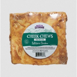 Health Extension Cheek Chews for Dogs – Non-GMO, Rawhide-Free Chicken Flavor Training Treat, Durable for Aggressive Chewers, Single Piece
