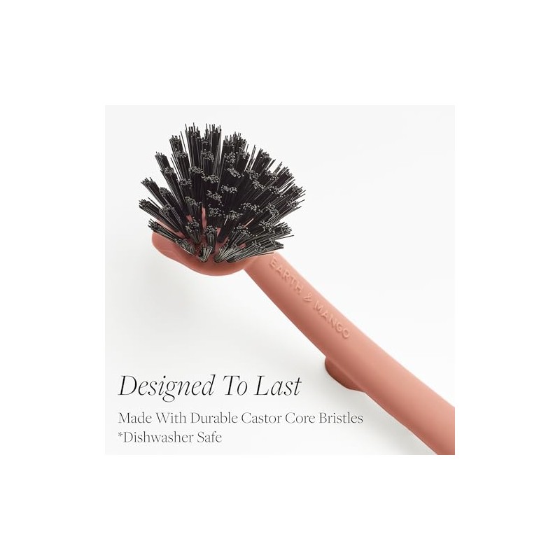 Earth & Mango Magnetic Dish Brush & Scraper, Snaps to