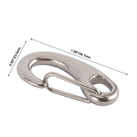 Artilife 2 Inch Marine Grade Stainless Steel 316 Spring Gate Snap Hook Clip Multifunctional Quick Link Clip