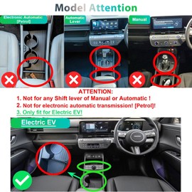 [UK RHD] GAFAT Compatible with New Hyundai Kona SX2 EV Electric 2024 2025 2026 Non-Slip Mats, Kona EV 2024 Car Mats Rubber for Centre Console Drink Holder Door Seam, Kona EV 2025 Accessories (Red)