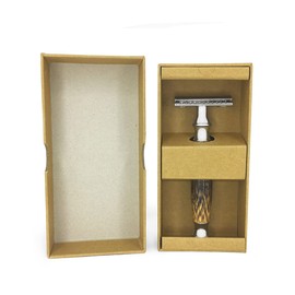 Rastrillo Vintage De Lujo Bamboo, corte profesional, incluye navajas doble filo de regalo, Rastrillo desarmable. Rastrillo de Acero Inoxidable