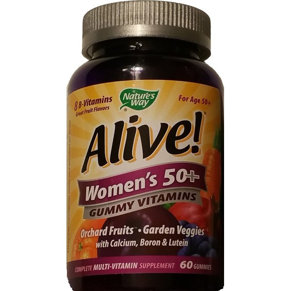 ALIVE - Womens, 50 and Over, Multivitamin Chewable Gummies 60 CT Pack of 2