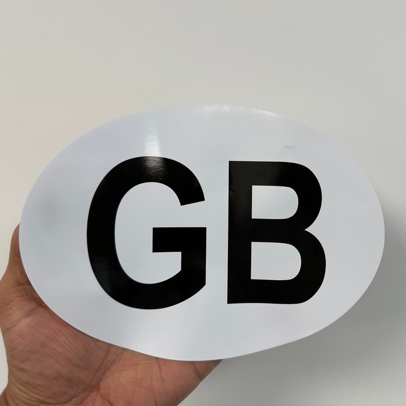 INKati GB Car Stickers 8-Pack in Various Sizes - Includes