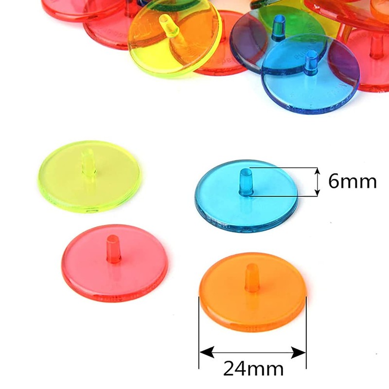ccHuDE 100 Pcs Clear Plastic Round Golf Ball Position Markers