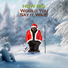Bigfoot Ornament for Christmas Tree - Sasquatch Ornament and Decorations - Big Foot Sasquatch Gifts for Men Women and Kids - Unique Funny 3-Inch Animal Ornaments for Christmas Tree