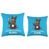 Chocolate Bunny King Funny Easter Basket Throw Pillow