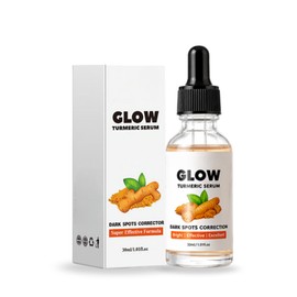 Serum Facial con Cúrcuma, Vitamina C y Niacinamide  Glycyrrhiza Uralensis  Apariencia de Piel Uniforme, Luminosidad y Textura efecto glass skin       