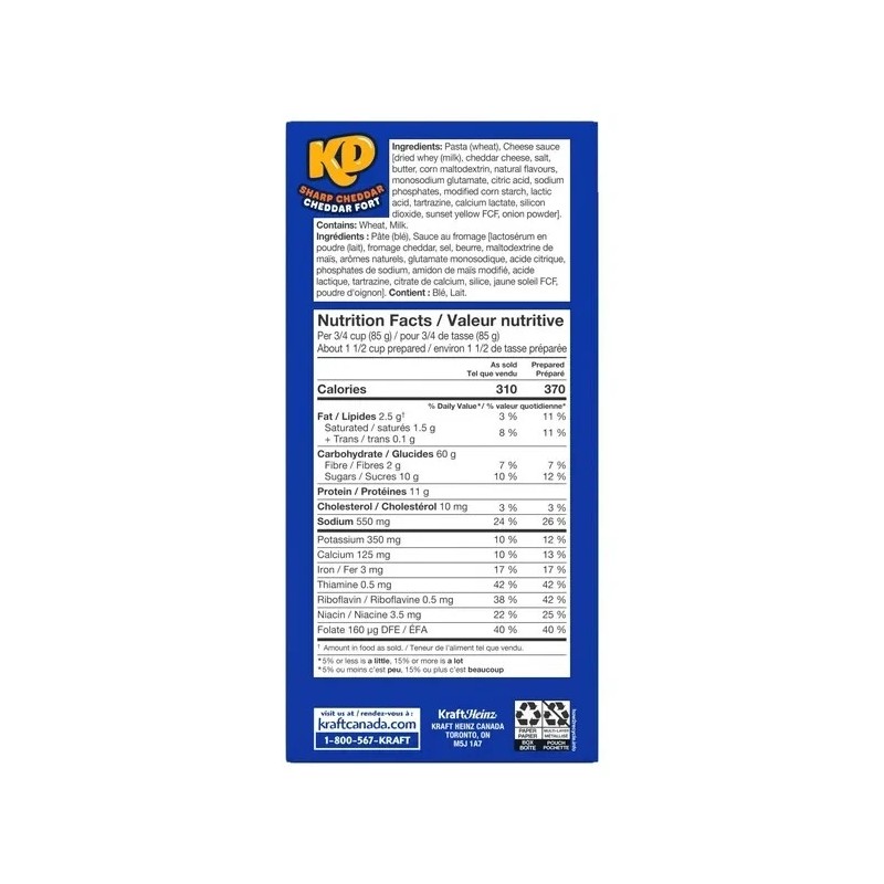 Kraft 6 Boxes of KD Kraft Dinner Sharp Cheddar Macaroni