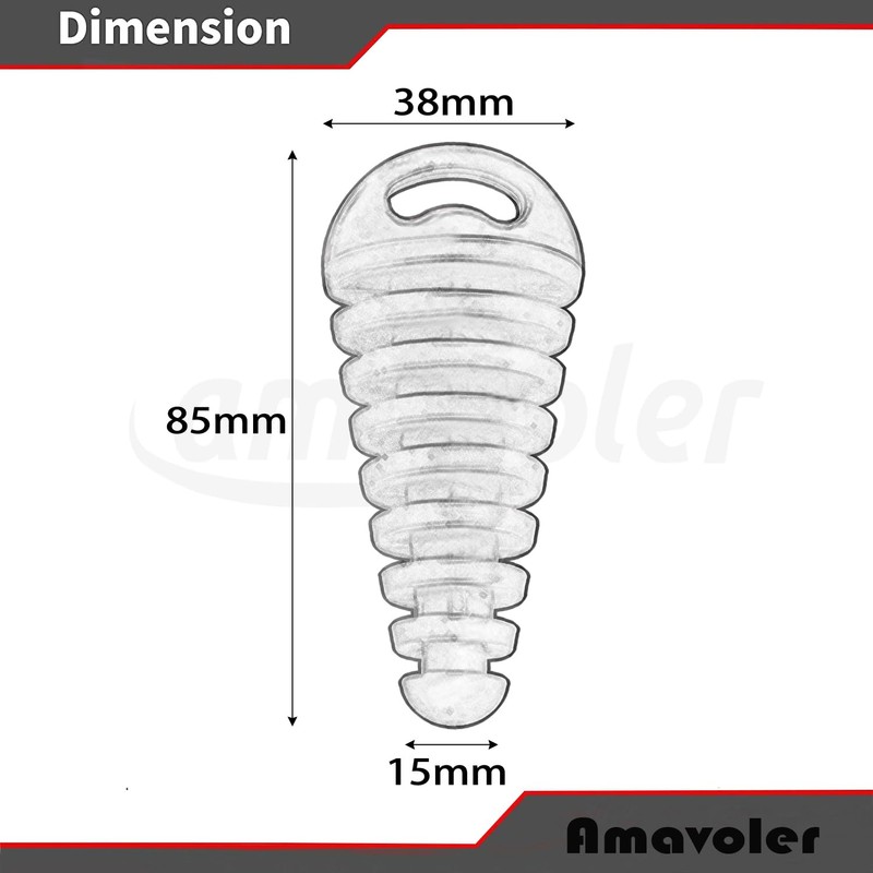 Amavoler Muffler Exhaust Wash Plug Aftermarket Replacement Parts Fit for