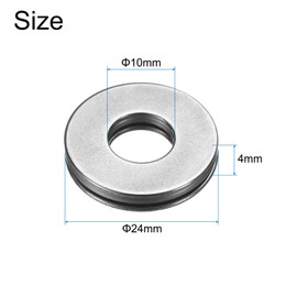 sourcing map 6 Sets AXK1024+2AS Thrust Needle Roller Bearings with Washers, 10x24x4mm Chrome Steel Needles Roller Bearing, P5 (ABEC 5)