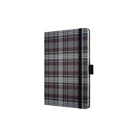 Sigel CO527 Notizbuch, Design Grafic, ca. A6, liniert, Hardcover, grau-rot, CONCEPTUM