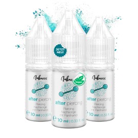 Inkness 3 x After Piercing Care Lotion 10 ml Set – Supports Piercing Inflammation & Healing – Piercing Aftercare for Ear Nose Belly Button with 99% Natural Ingredients + D-Panthenol & Witch Hazel