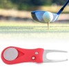 All Metal Foldable Golf Divot Tool with Pop-up Button &