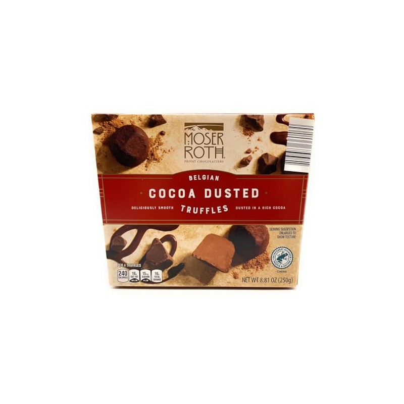 Belgian Cocoa Moser Roth Truffles Dusted in Rich Cocoa 8.81oz/250g