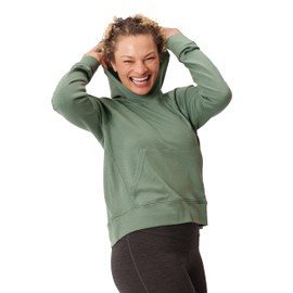 Women's Merino Wool Pullover Hoodie By Woolly | RWS Certified | Warm, Soft, Seattle Designed - Sage Green - XL