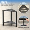LarFaFa Stainless Steel Black Shower Stool for Inside Shower, 15.4''