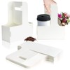 2 Cup Disposable Drink Carrier for Delivery with Handle,15 Count