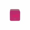 Karlsson Spry Square Alarm Clock, Pink, 6.6 x 6.8 x