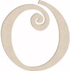 Small 2 Inch Wooden Letter Curlz O Craft, Unfinished Girl