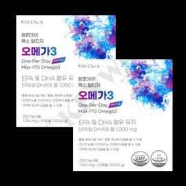 Dr. Check One Purday Max Altige Omega 3 1334mg x 90 capsules x 2 boxes 6 months supply / 닥터체크 원퍼데이 맥스 알티지 오메가3 1334mg x 90캡슐 x 2박스 6개월분