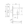 Euro Deadlock Cylinder Lockcase with 57mm Backset in Satin Stainless