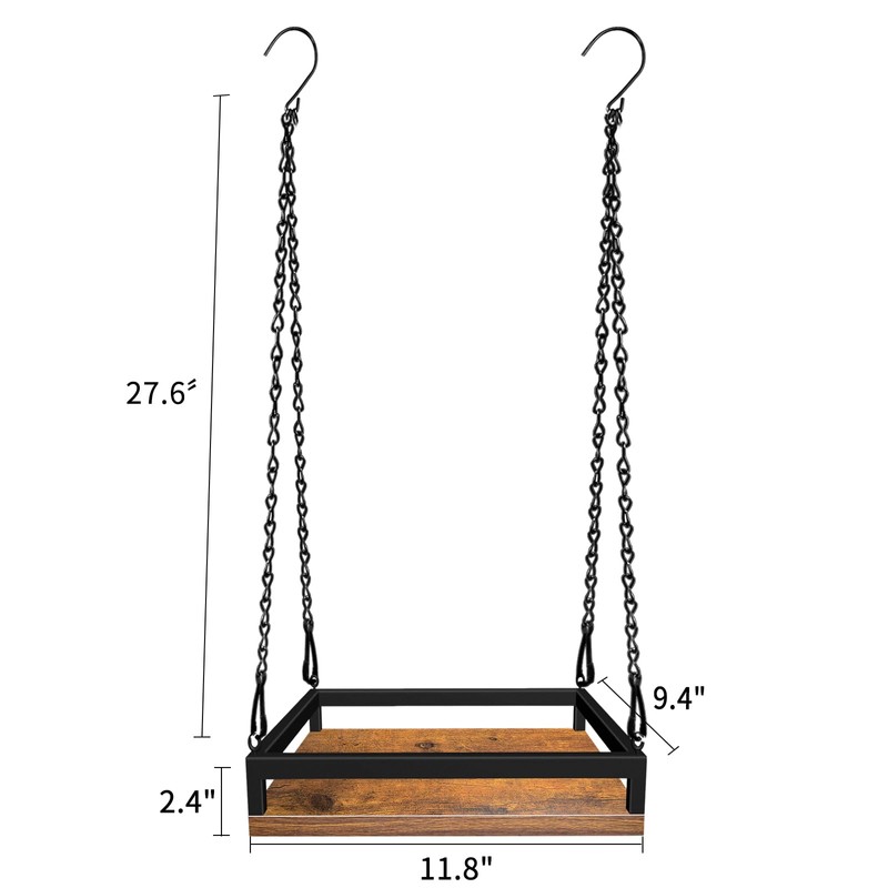 Plant Hanger Indoor, 2 Pack 11.8" Wooden Hanging Plant Holder