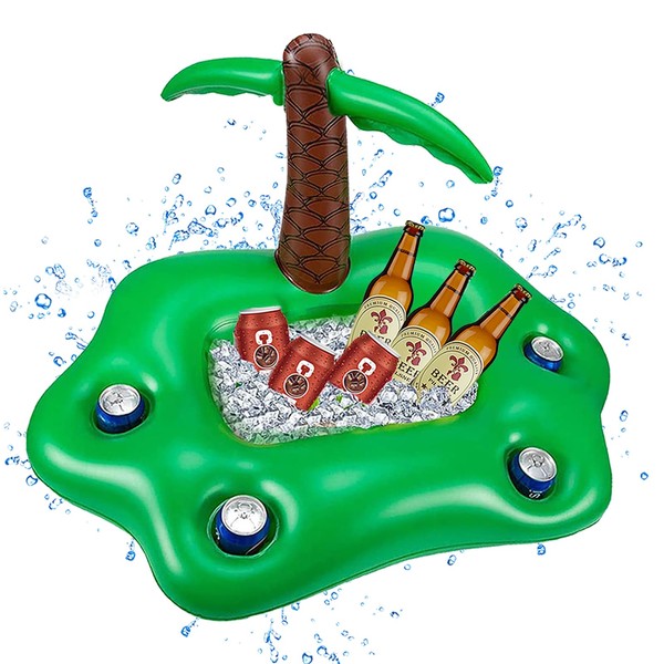 Drink Holder Pool, Inflatable Palm Tree Drink Cooler, Inflatable Drink