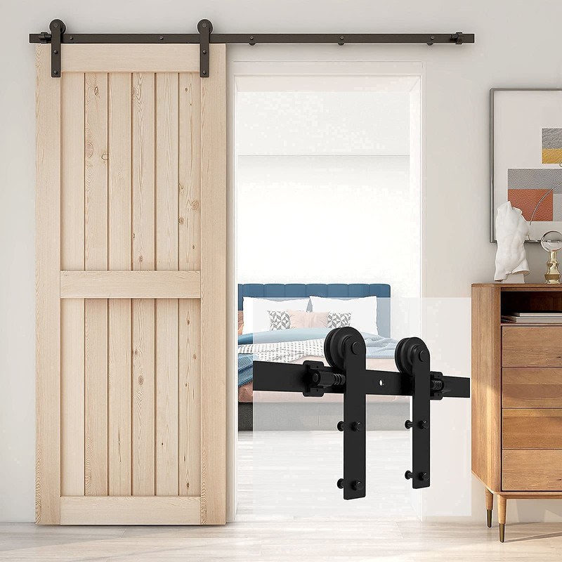 CCJH Sliding Barn Door Hardware Kit 4FT Track for Max