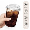 50 Pack 16 Oz Round Bottom Clear Plastic Cups with