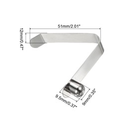 PATIKIL 9.5x9mm Kayak Paddle Snaps, 6 Pack Tent Pole Clips Steel V Shaped Single Pin Push Button Spring Clips Lock Tube Pole Clips for Camping Awning