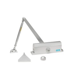Global Door Controls Commercial Door Closer in Aluminum - Size 4