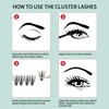 FADVAN Individual Eyelash Extensions, 280 Pieces Curl D Eyelashes Cluster
