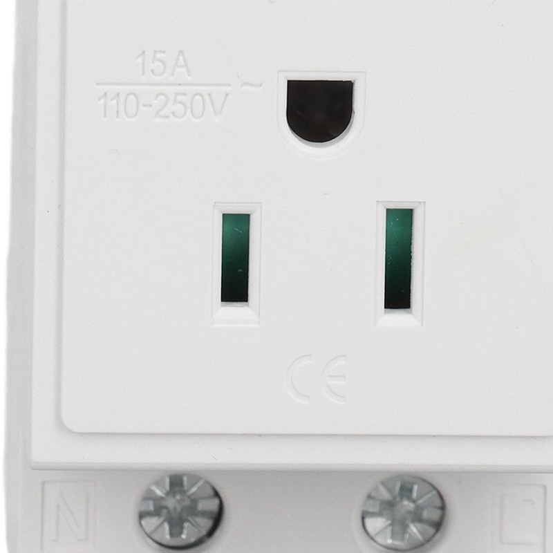 Din Rail Mounted Receptacle, AC 110-250V 15A Outlet Power Module
