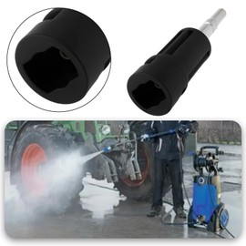 Briny River 1 x Pressure Washer Adapter Compatible with Nilfisk D12 Long Nipple Compatible with Karcher Bayonet M22x1.5mm