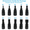 HARSKIYER Triple Square Spline Bit Socket Set for 3/8 Inch
