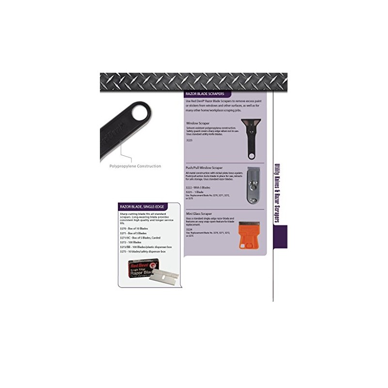 Red Devil 3272 Single-Edge Razor Blades, 100 Count (Pack of