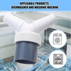 Dishwasher Washing Machine Drain Adapter Double Connection Y 1 1/4