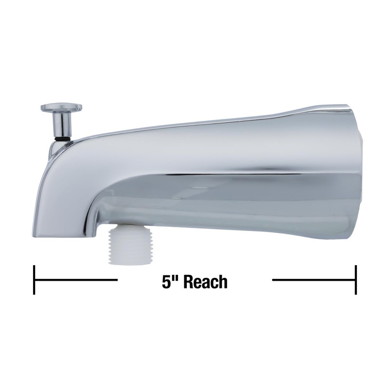 DANCO Diverter in Chrome 89266 Universal Tub Spout with Handheld